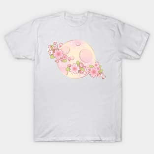 Magical Sakura Cherry Blossoms Planet T-Shirt
